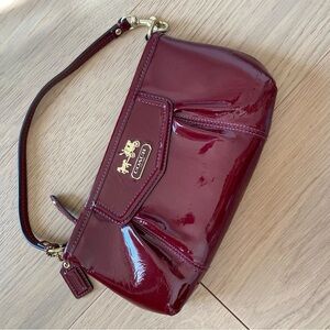 Coach Burgundy Patent Leather Bag